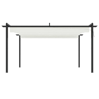 Pavillon mit Ausziehbarem Dach 4x3 m Creme