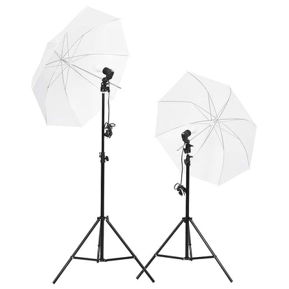 Fotostudio-Set mit Beleuchtung, Hintergrund und Reflektor