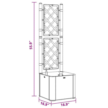 Garten-Hochbeet mit Spalier und Selbstbewässerungssystem Grau