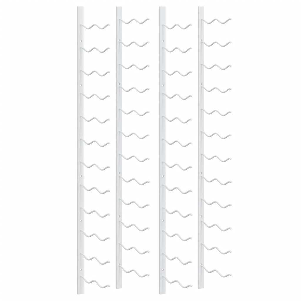 Wand-Weinregal für 24 Flaschen 2 Stk. Weiß Eisen