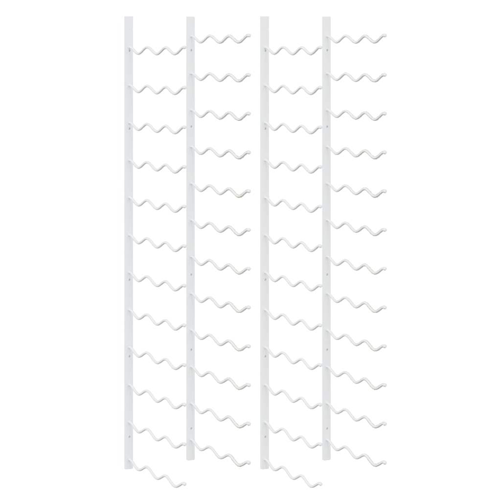 Wand-Weinregal für 36 Flaschen 2 Stk. Weiß Eisen