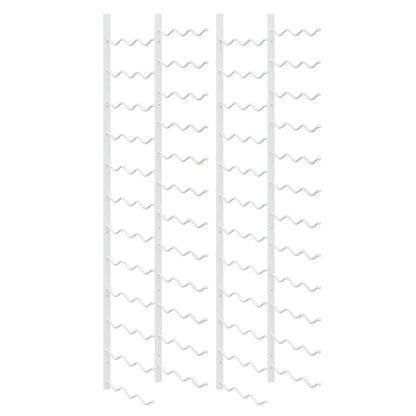 Wand-Weinregal für 36 Flaschen 2 Stk. Weiß Eisen