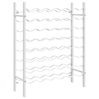 Weinregal für 48 Flaschen Weiß Metall