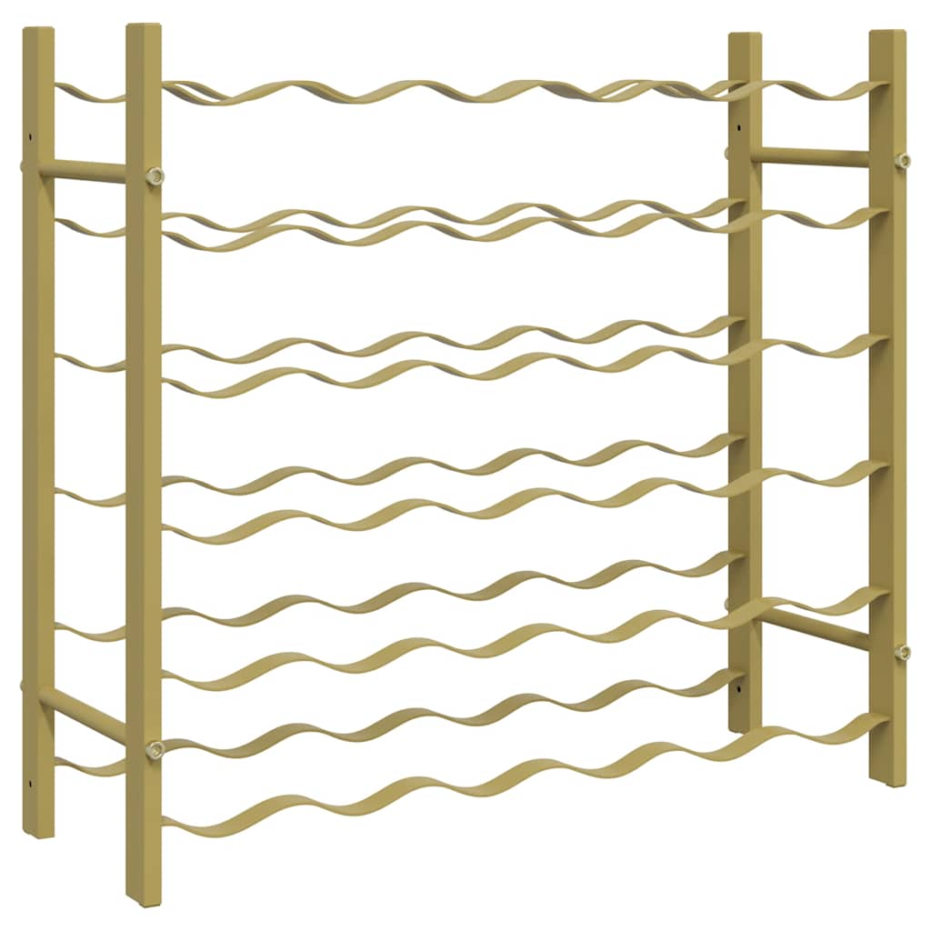 Weinregal für 36 Flaschen Golden Metall