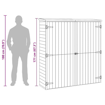 Geräteschuppen 163x50x171 cm Massivholz Kiefer