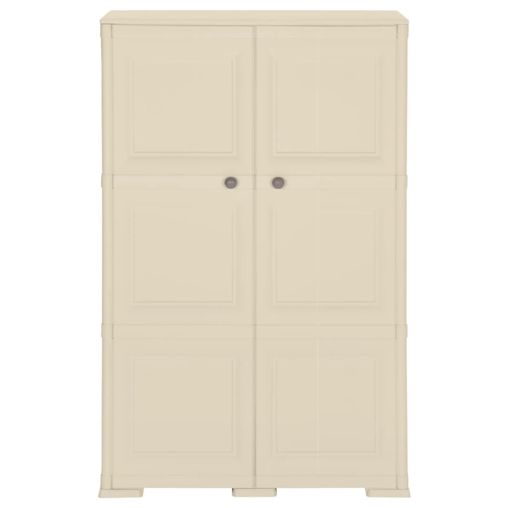 Kunststoffschrank 79x43x125 cm Holzdesign Angora-Weiß