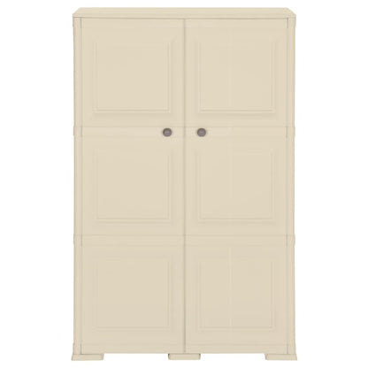 Kunststoffschrank 79x43x125 cm Holzdesign Angora-Weiß