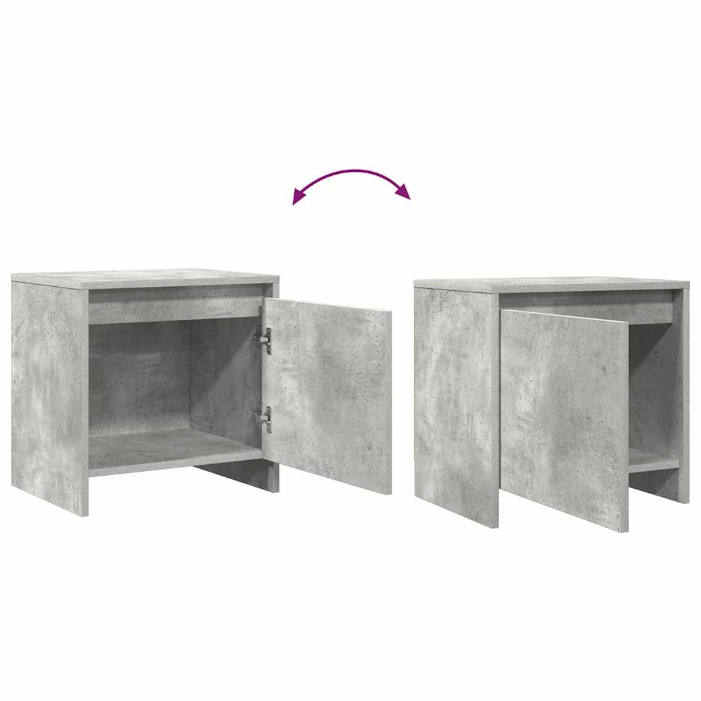 Nachttisch Betongrau 45x34x44,5 cm Holzwerkstoff