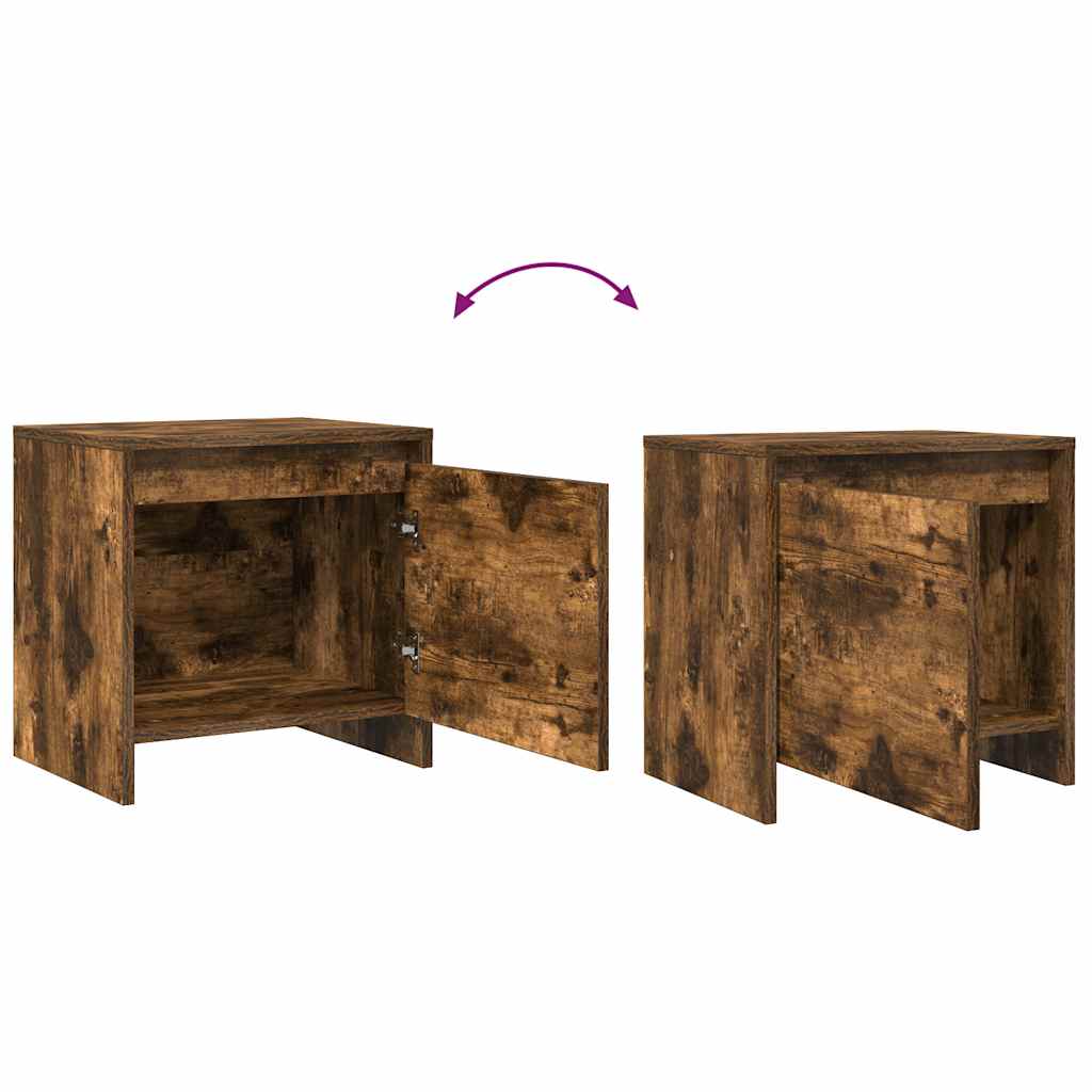 Nachttisch Räuchereiche 45x34x44,5 cm Holzwerkstoff