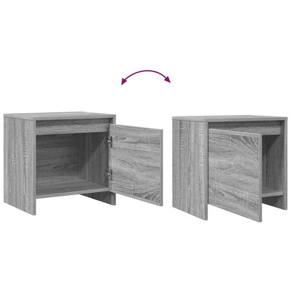 Nachttisch Grau Sonoma 45x34x44,5 cm Holzwerkstoff