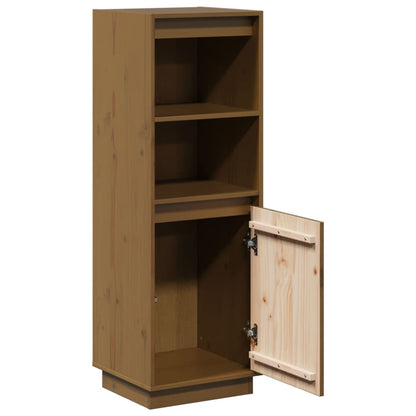 Highboard Honigbraun 37x34x110 cm Massivholz Kiefer
