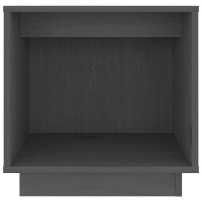 Nachttische 2 Stk. Grau 40x30x40 cm Massivholz Kiefer