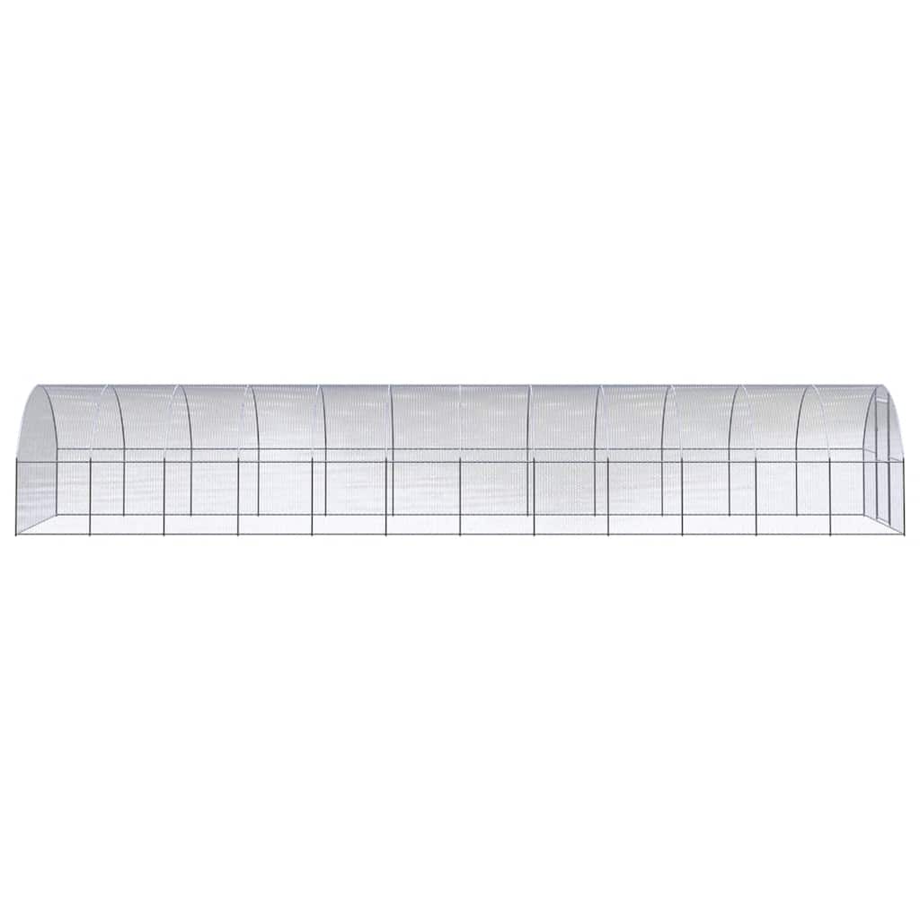 Outdoor-Hühnerstall 3x12x2 m Verzinkter Stahl