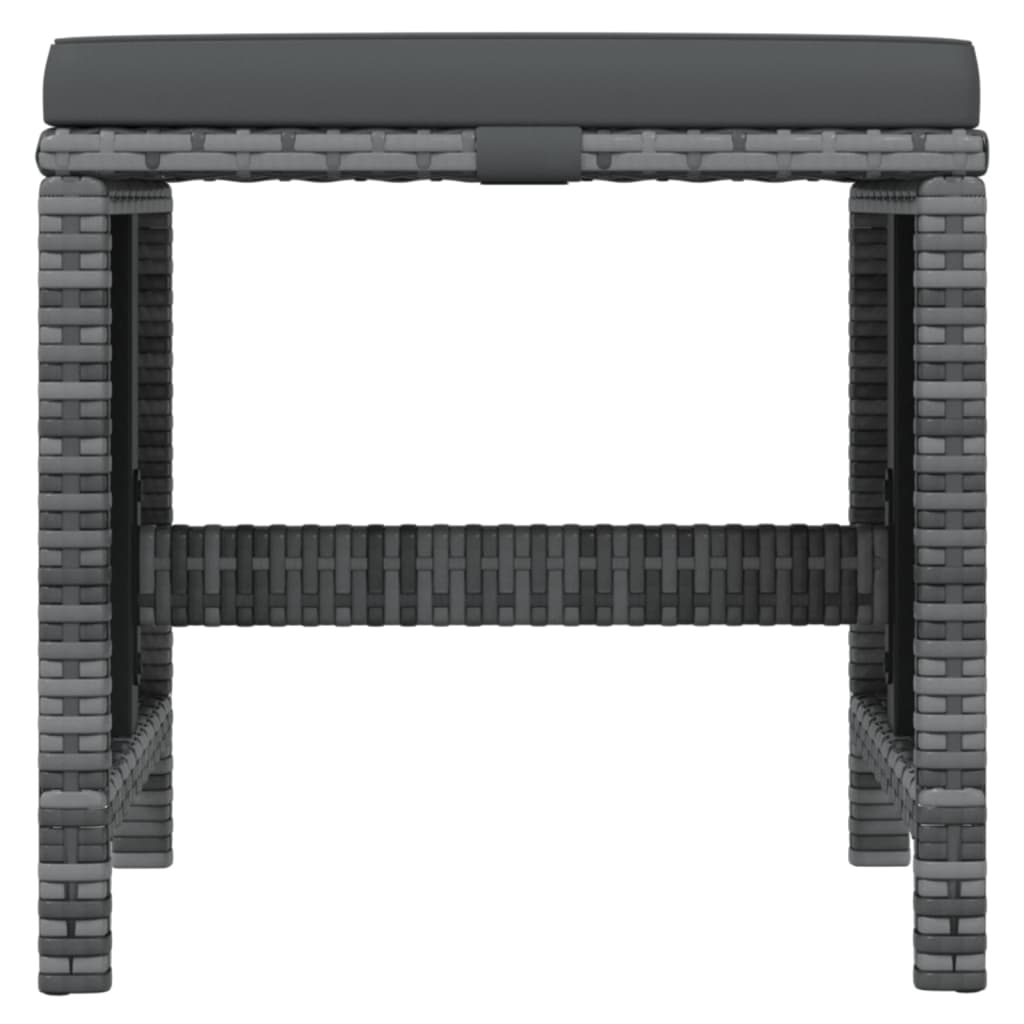 21-tlg. Garten-Essgruppe mit Kissen Grau Poly Rattan