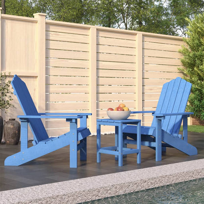 Adirondack-Gartenstühle mit Tisch HDPE Aquamarin