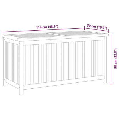 Gartenbox 114x50x58 cm Massivholz Teak