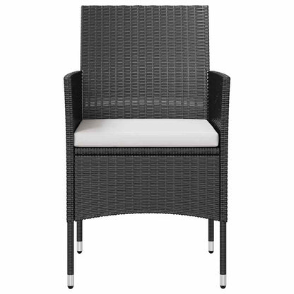 8-tlg. Garten-Lounge-Set mit Auflagen Poly Rattan Schwarz