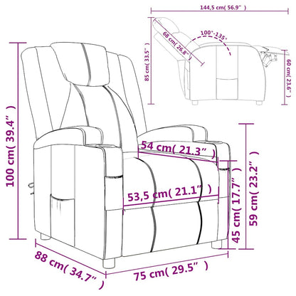 Relaxsessel Weinrot Kunstleder