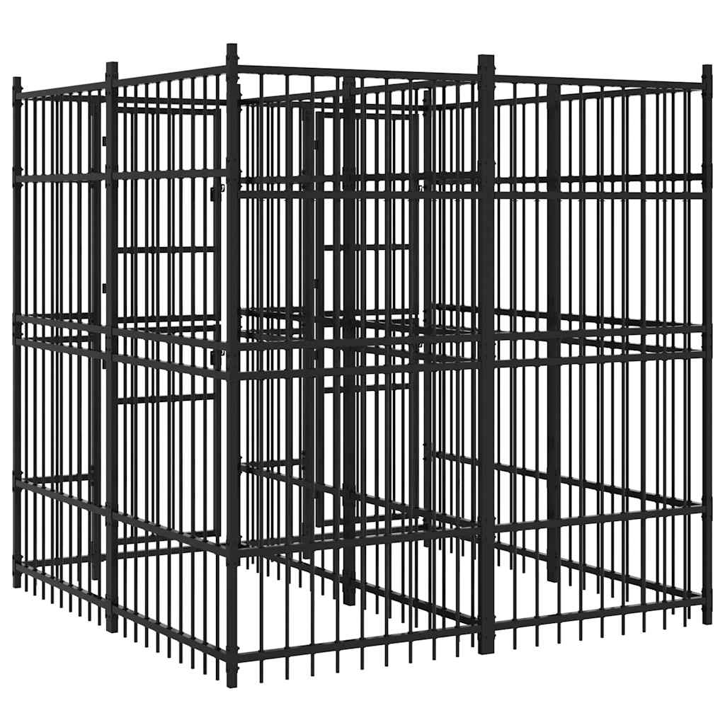 Outdoor-Hundezwinger Stahl 3,69 m²