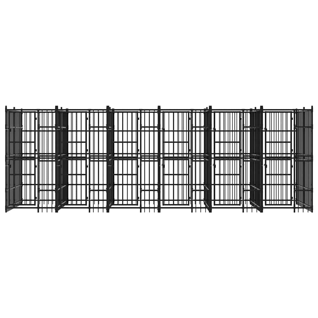 Outdoor-Hundezwinger Stahl 11,06 m²