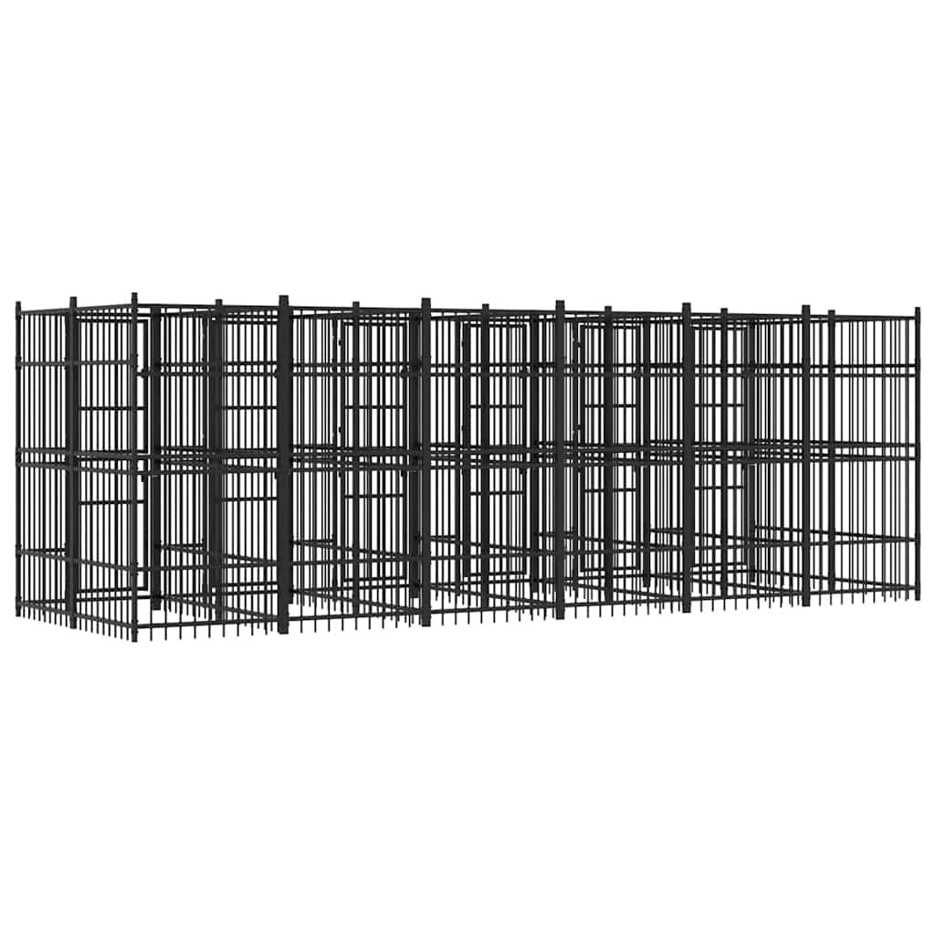 Outdoor-Hundezwinger Stahl 11,06 m²