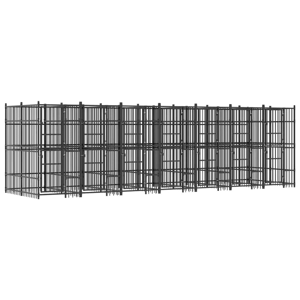 Outdoor-Hundezwinger Stahl 12,9 m²