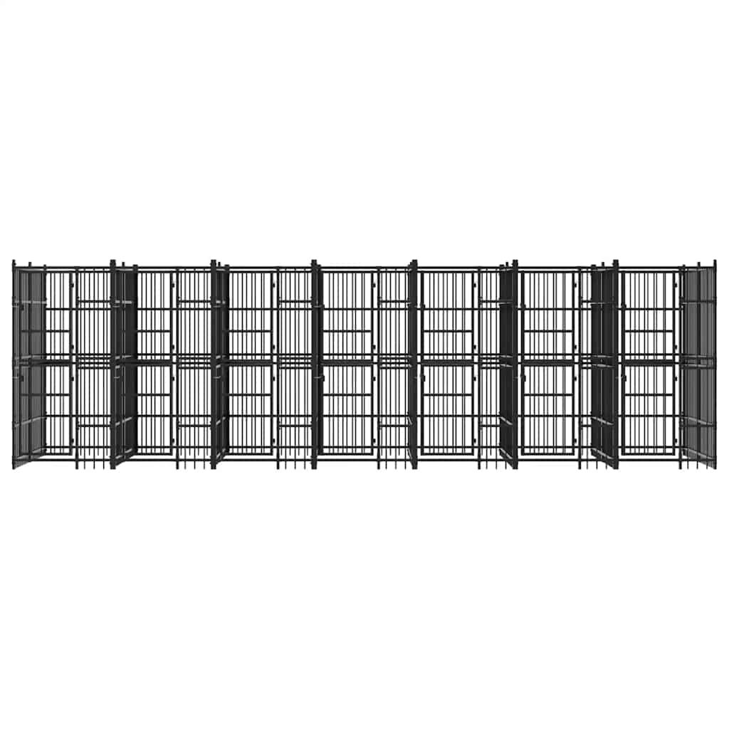 Outdoor-Hundezwinger Stahl 12,9 m²