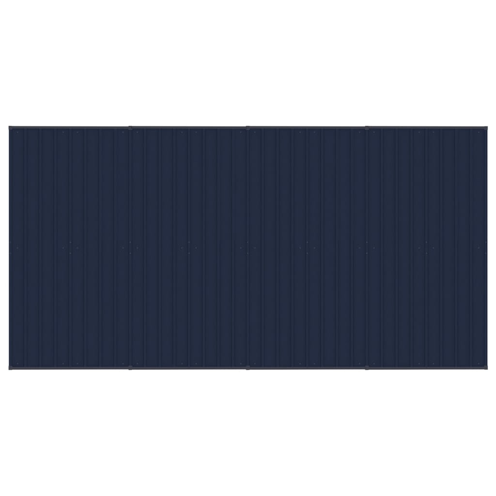 Outdoor-Hundezwinger mit Dach Stahl 7,37 m²