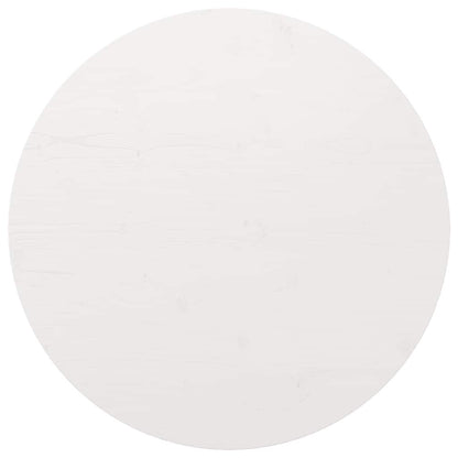 Tischplatte Weiß Ø90x2,5 cm Massivholz Kiefer