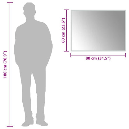 LED-Badspiegel 80x60 cm