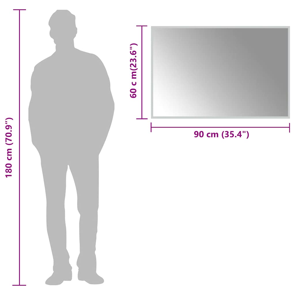 LED-Badspiegel 90x60 cm