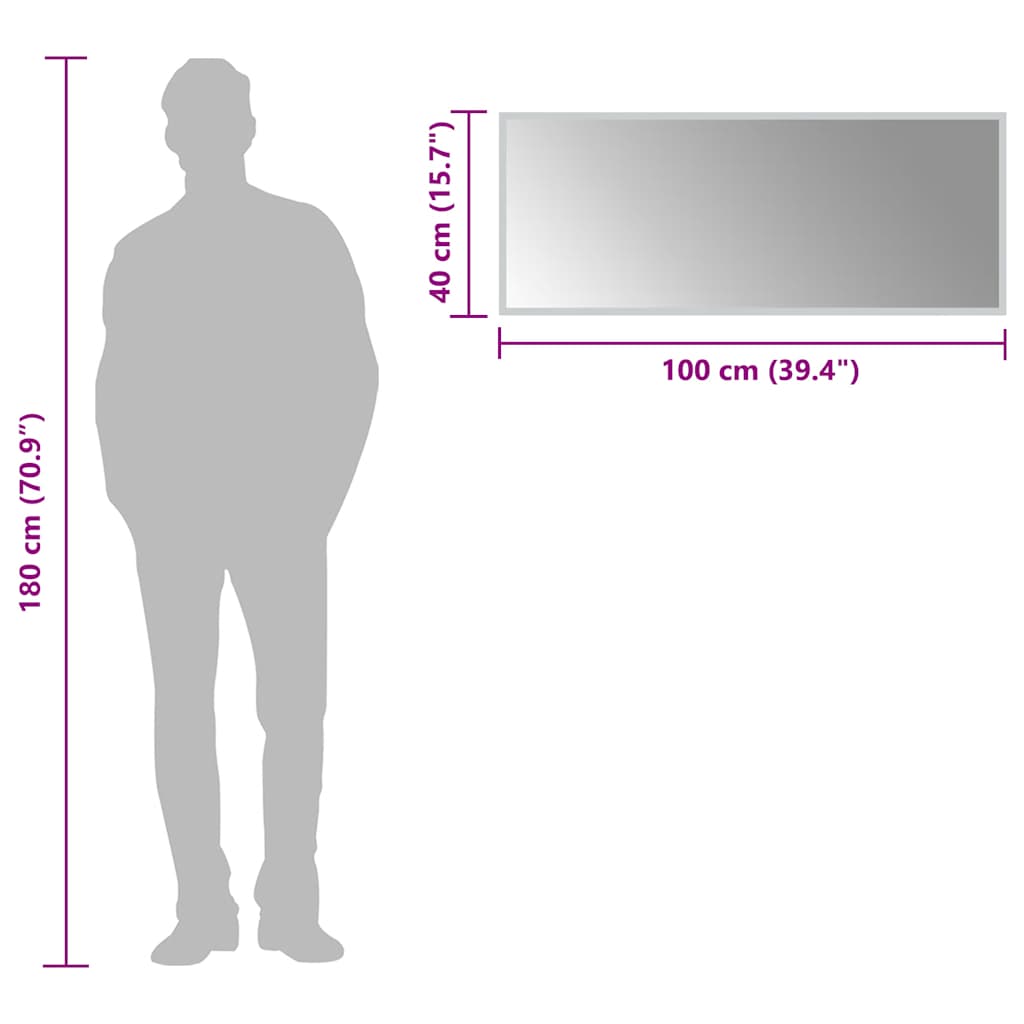 LED-Badspiegel 100x40 cm