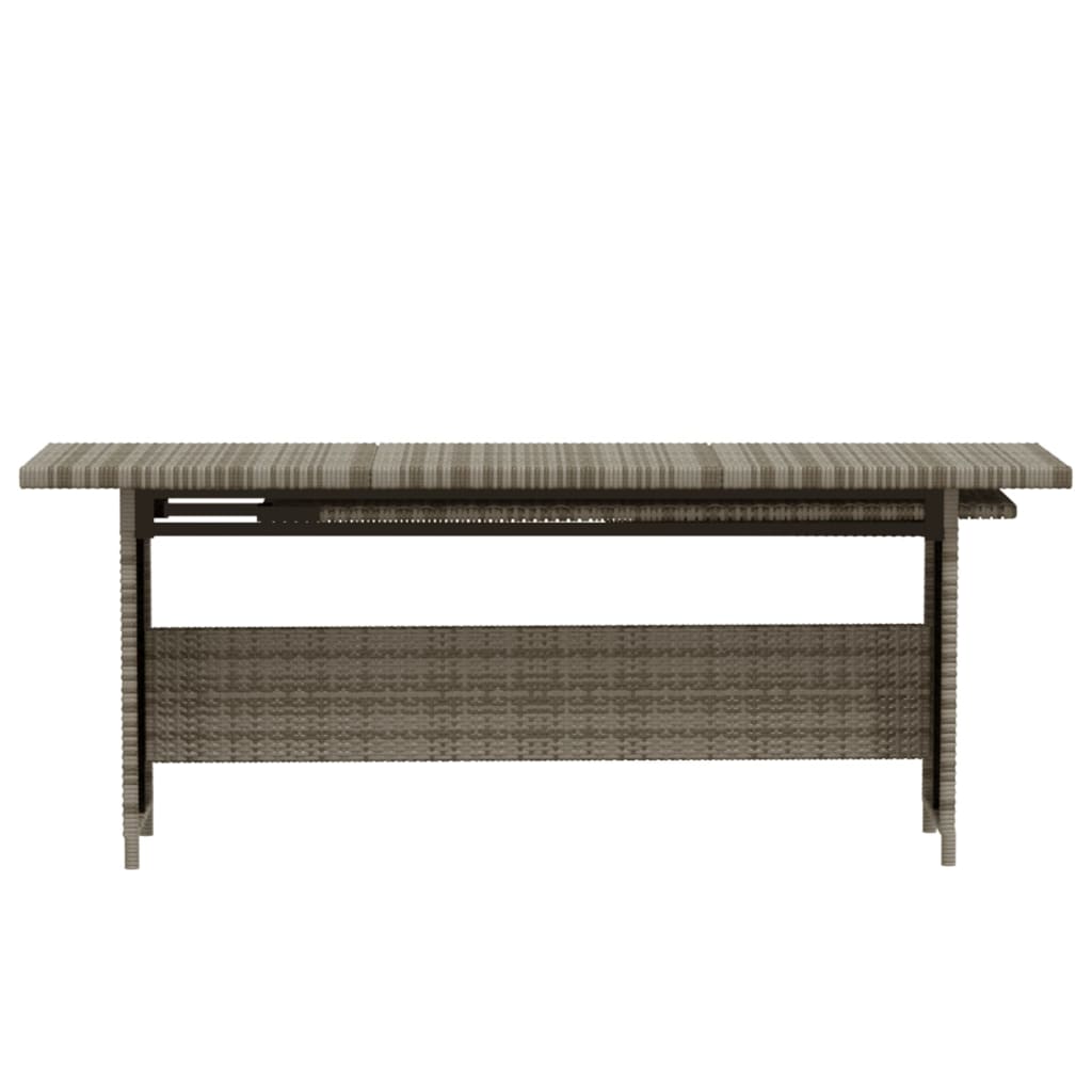 6-tlg. Garten-Lounge-Set mit Kissen Poly Rattan Grau