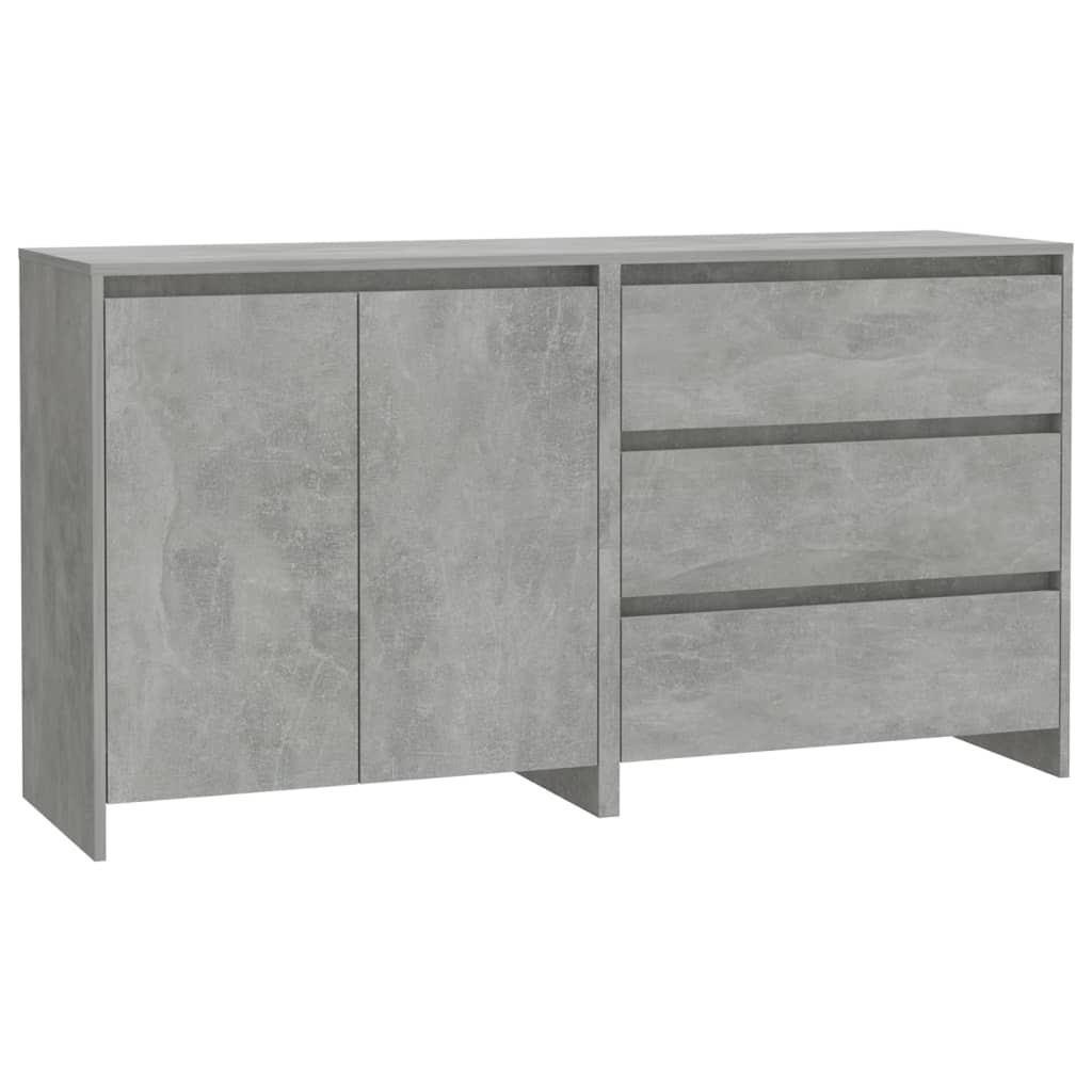 2-tlg. Sideboard Betongrau Holzwerkstoff