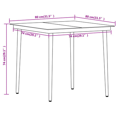 5-tlg. Garten-Essgruppe Schwarz
