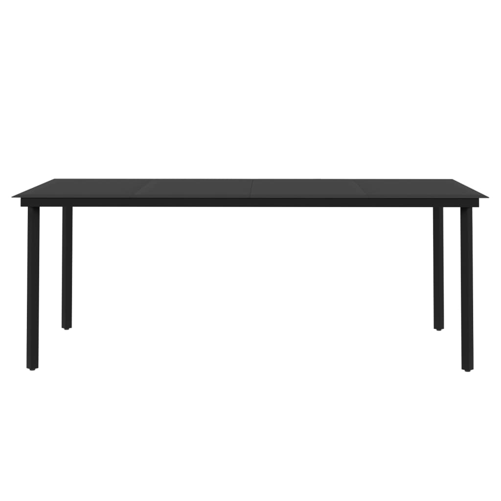 7-tlg. Garten-Essgruppe mit Kissen Schwarz