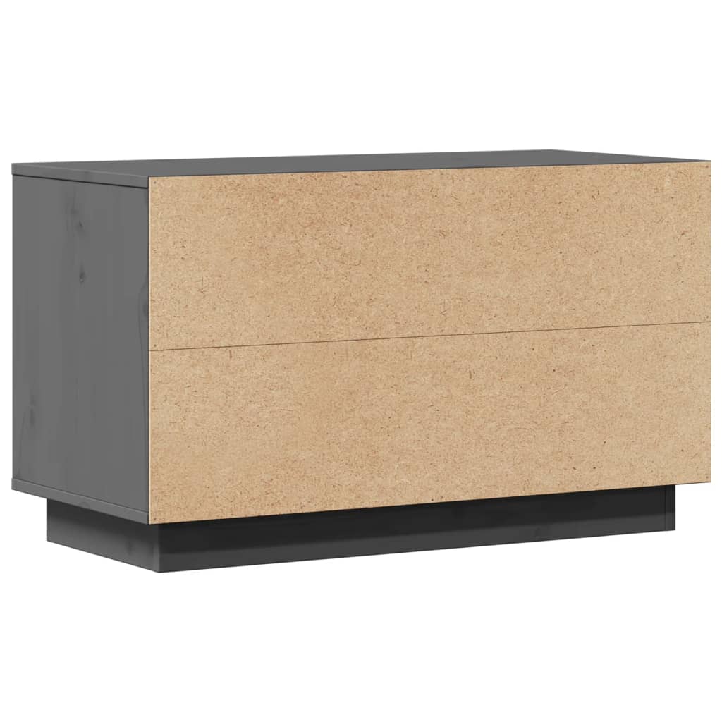TV-Schrank Grau 74x35x44 cm Massivholz Kiefer
