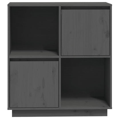 Sideboard Grau 74x35x80 cm Massivholz Kiefer