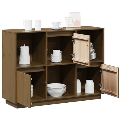 Sideboard Honigbraun 110,5x35x80 cm Massivholz Kiefer