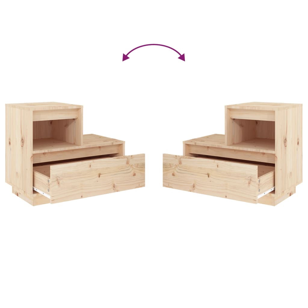 Nachttisch 60x34x51 cm Massivholz Kiefer