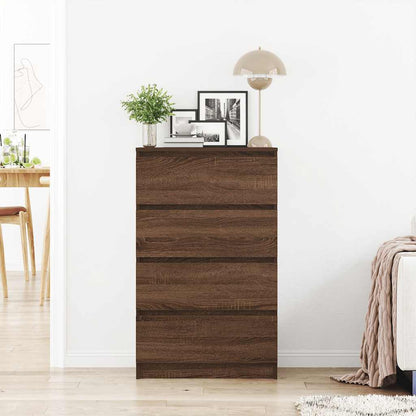 Sideboard Braun Eichen-Optik 60x35x98,5 cm Holzwerkstoff