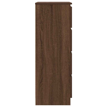 Sideboard Braun Eichen-Optik 60x35x98,5 cm Holzwerkstoff