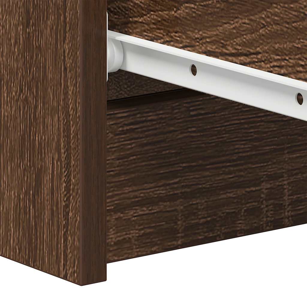 Sideboard Braun Eichen-Optik 60x35x98,5 cm Holzwerkstoff