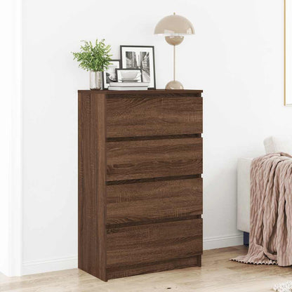 Sideboard Braun Eichen-Optik 60x35x98,5 cm Holzwerkstoff