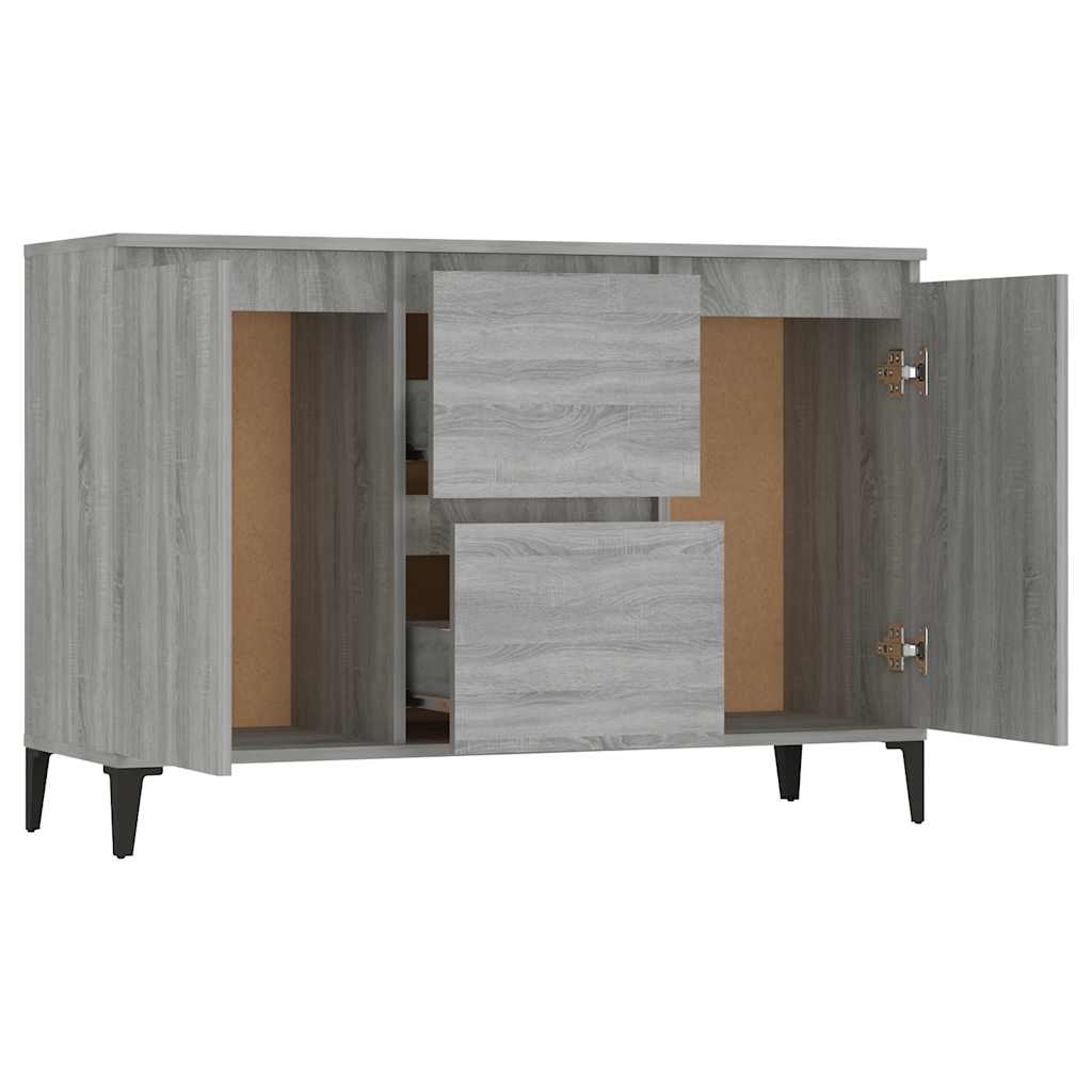 Sideboard Grau Sonoma 102x35x70 cm Holzwerkstoff
