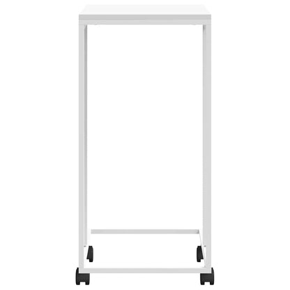 Beistelltisch mit Rollen Weiß 40x30x63,5 cm Holzwerkstoff
