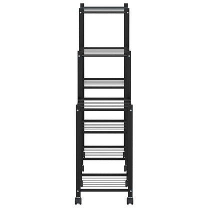 Blumenständer mit Rollen 83x25x83,5 cm Schwarz Eisen