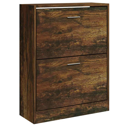 Schuhschrank Räuchereiche 63x24x81 cm Holzwerkstoff