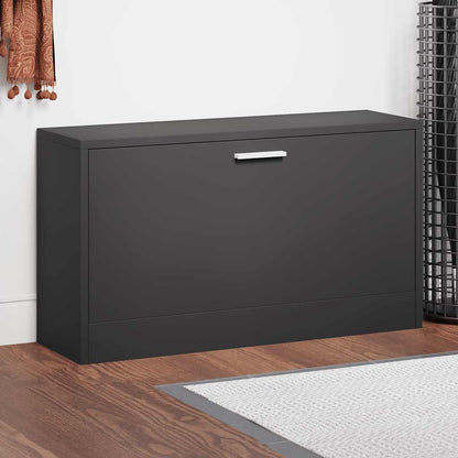 Schuhbank Schwarz 80 x 24 x 45 cm Holzwerkstoff