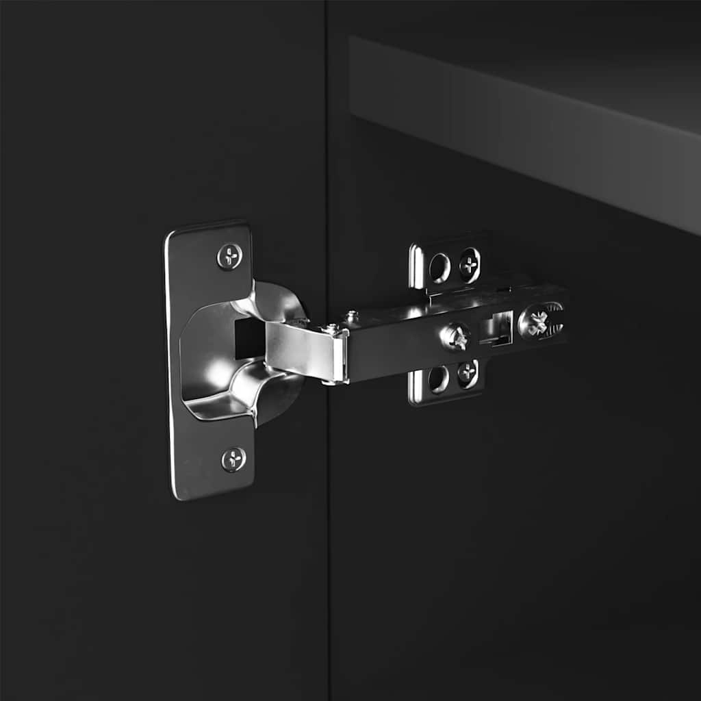 Schuhschrank Schwarz 55x35x108 cm Holzwerkstoff